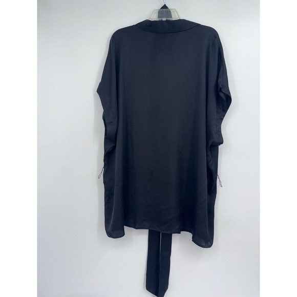 Lane‎ Bryant Satin Dolman Sleeves Button Front Tunic 22 Whimsigoth Office Dressy - Picture 5 of 10